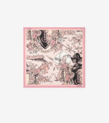 エッチドナイト シルクスカーフ (クォーツピンク) | Burberry®公式サイト