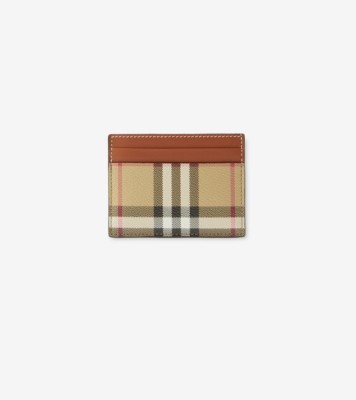 Check Card Case in Archive beige Women Vintage Check Burberry Official