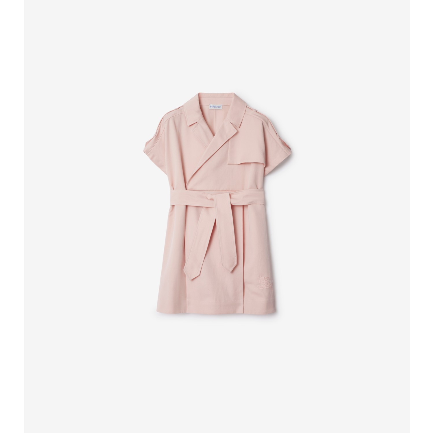 Cotton Blend Trench Dress