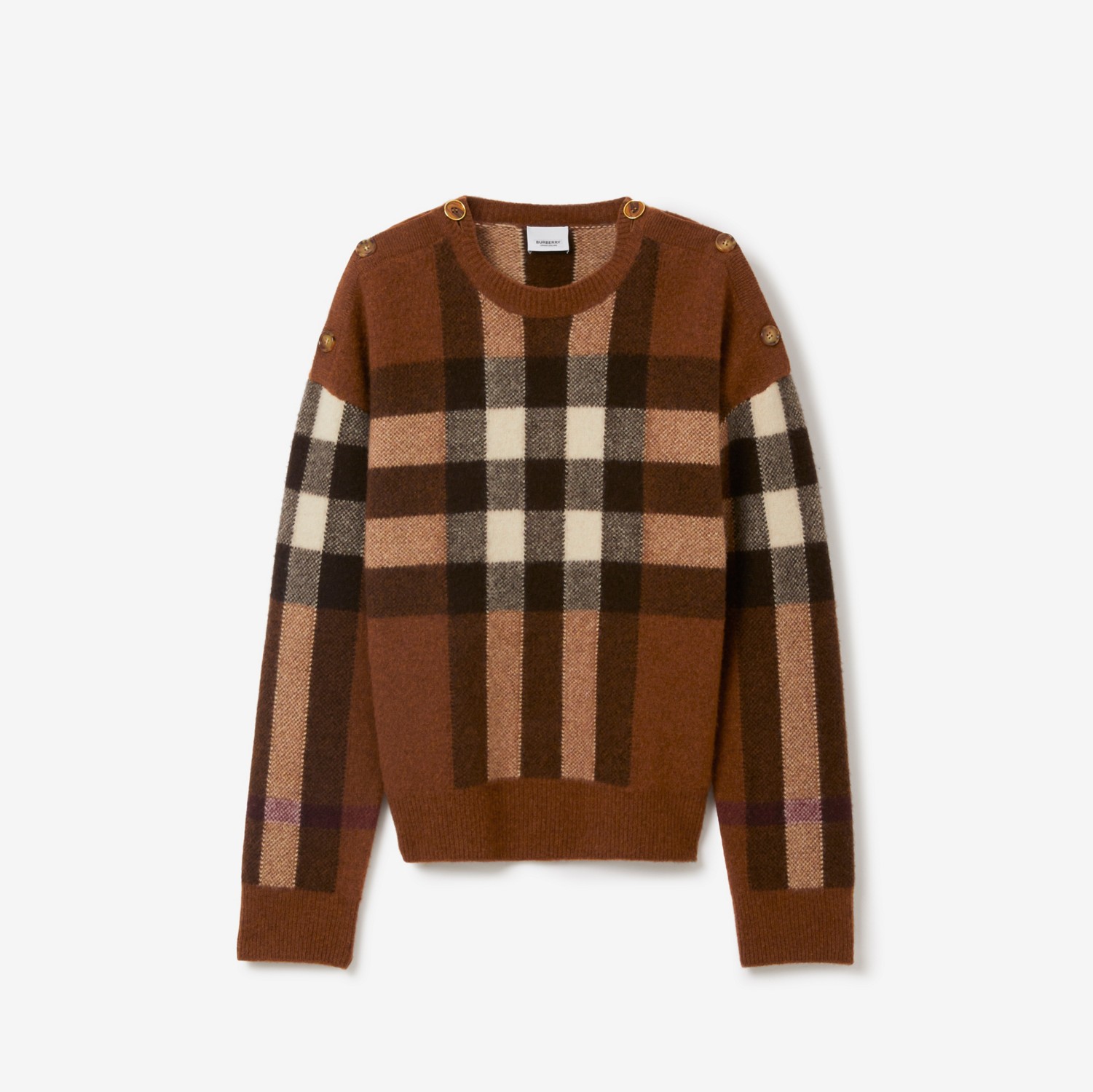Check Wool Cashmere Sweater