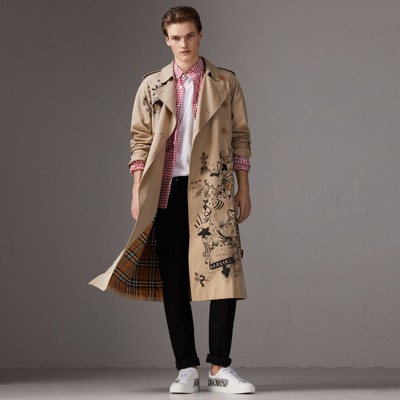 burberry doodle trench coat