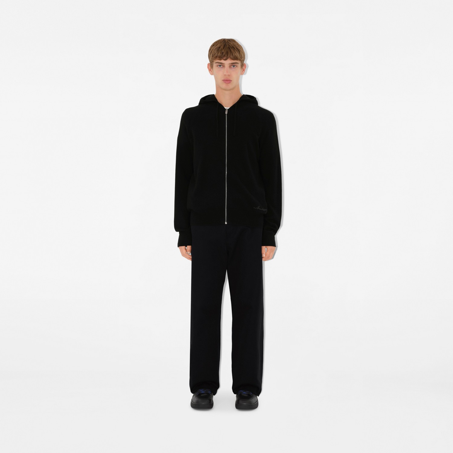 Cashmere Zip Hoodie in Black - Men | Burberry® Official Cashmere Zip Hoodie in Black - Men | Burberry® Official