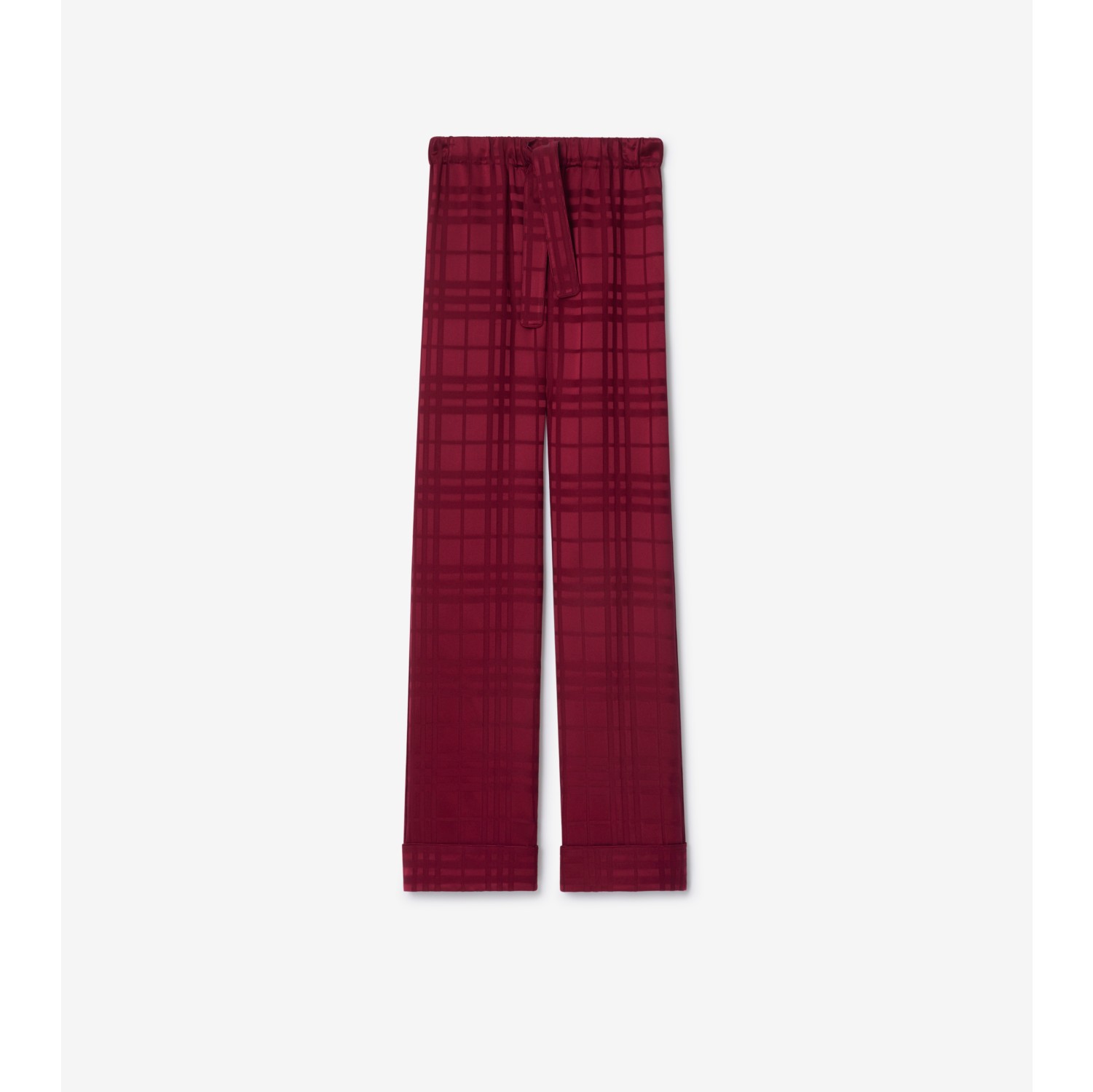 Pantalones pijameros en seda Check