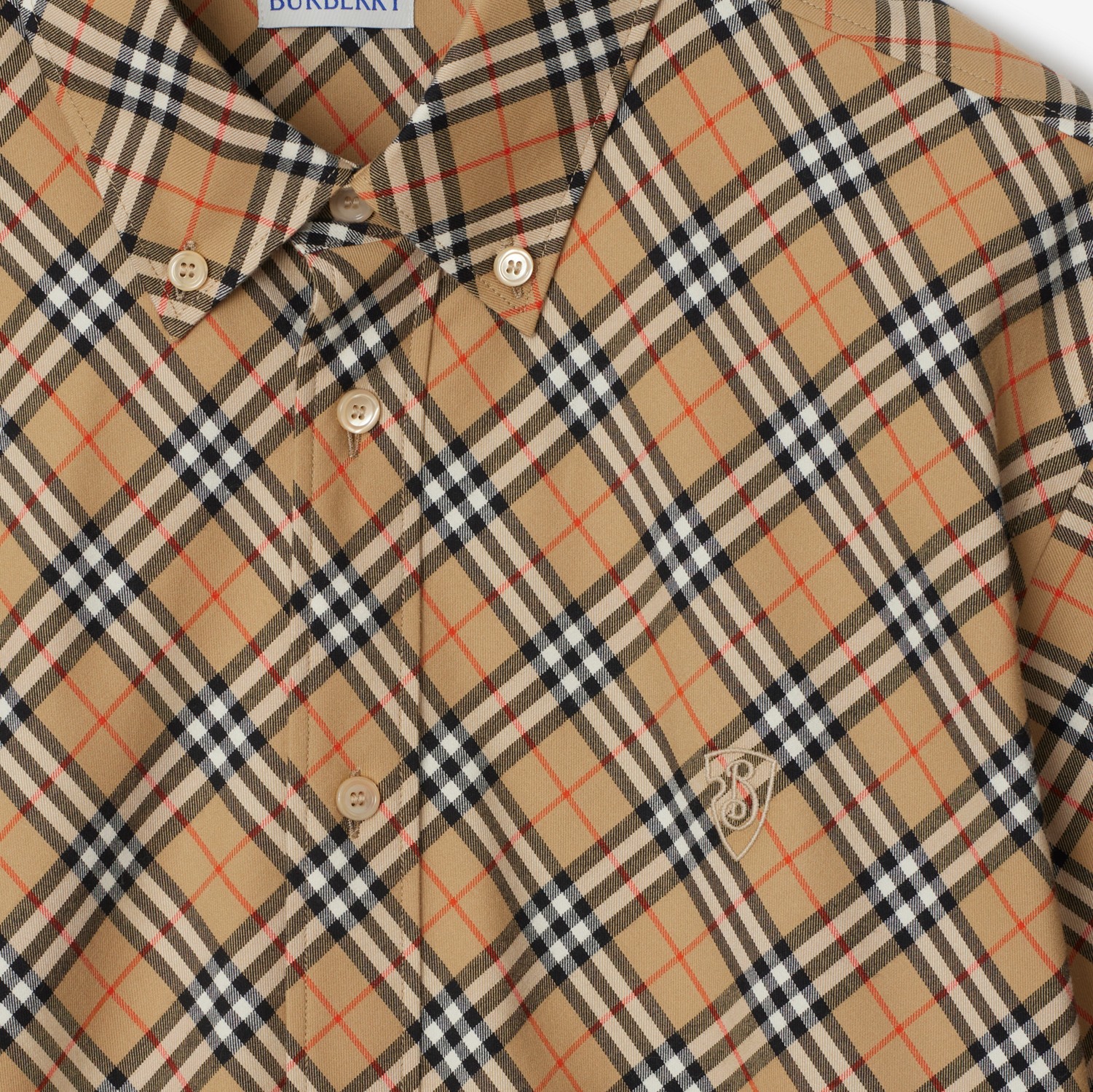 Check Cotton Shirt in Sand - Men | Burberry® Official Check Cotton Shirt in Sand - Men | Burberry® Official