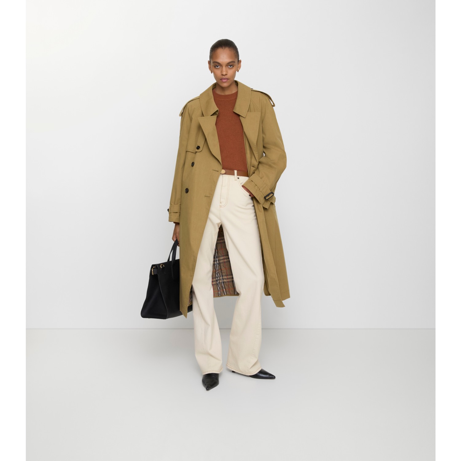 ロング キャンバス フィッツロヴィア トレンチコート ウィズ