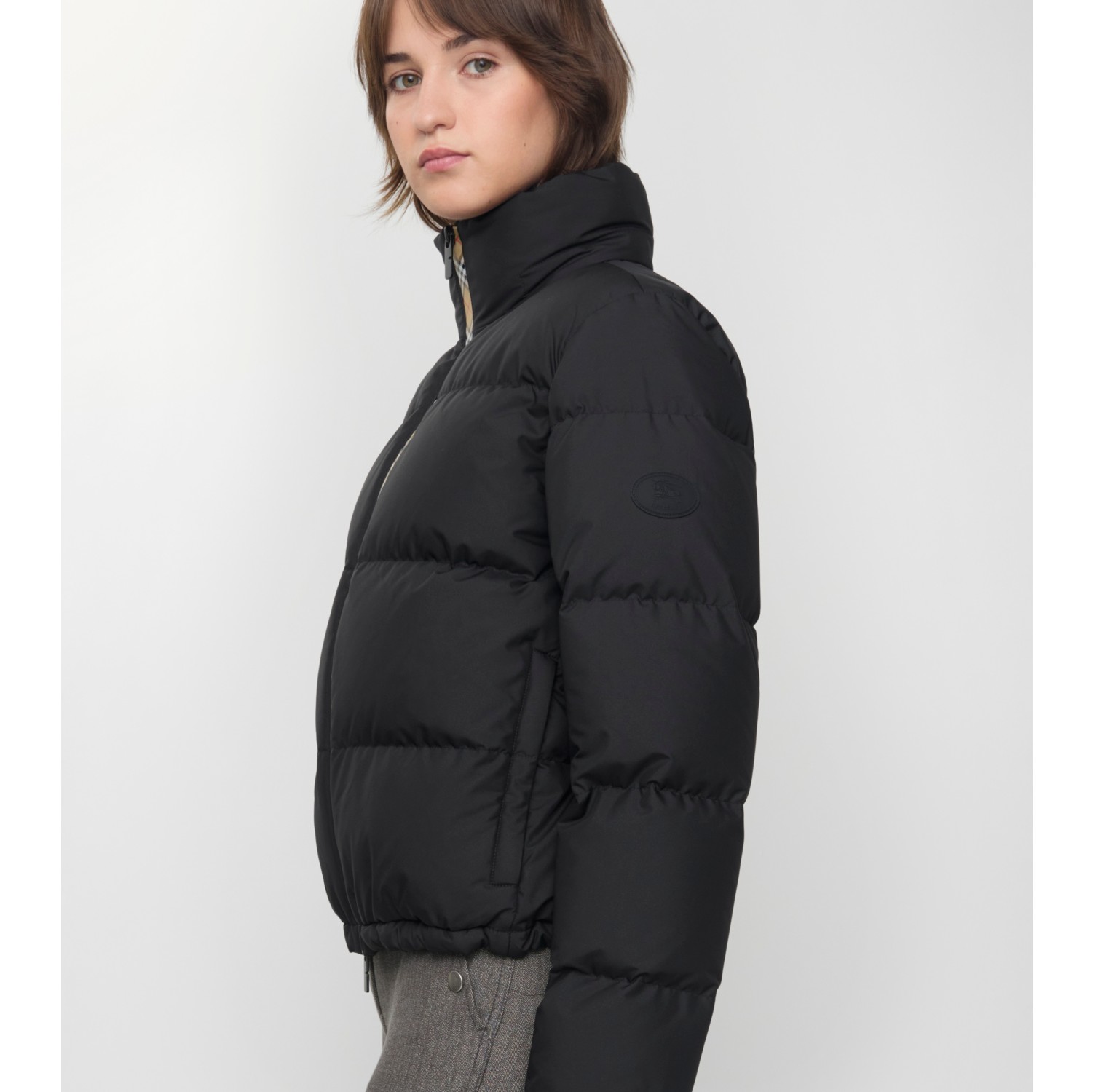 Wattierte Jacke „Ambleside“ mit Check-Besatz