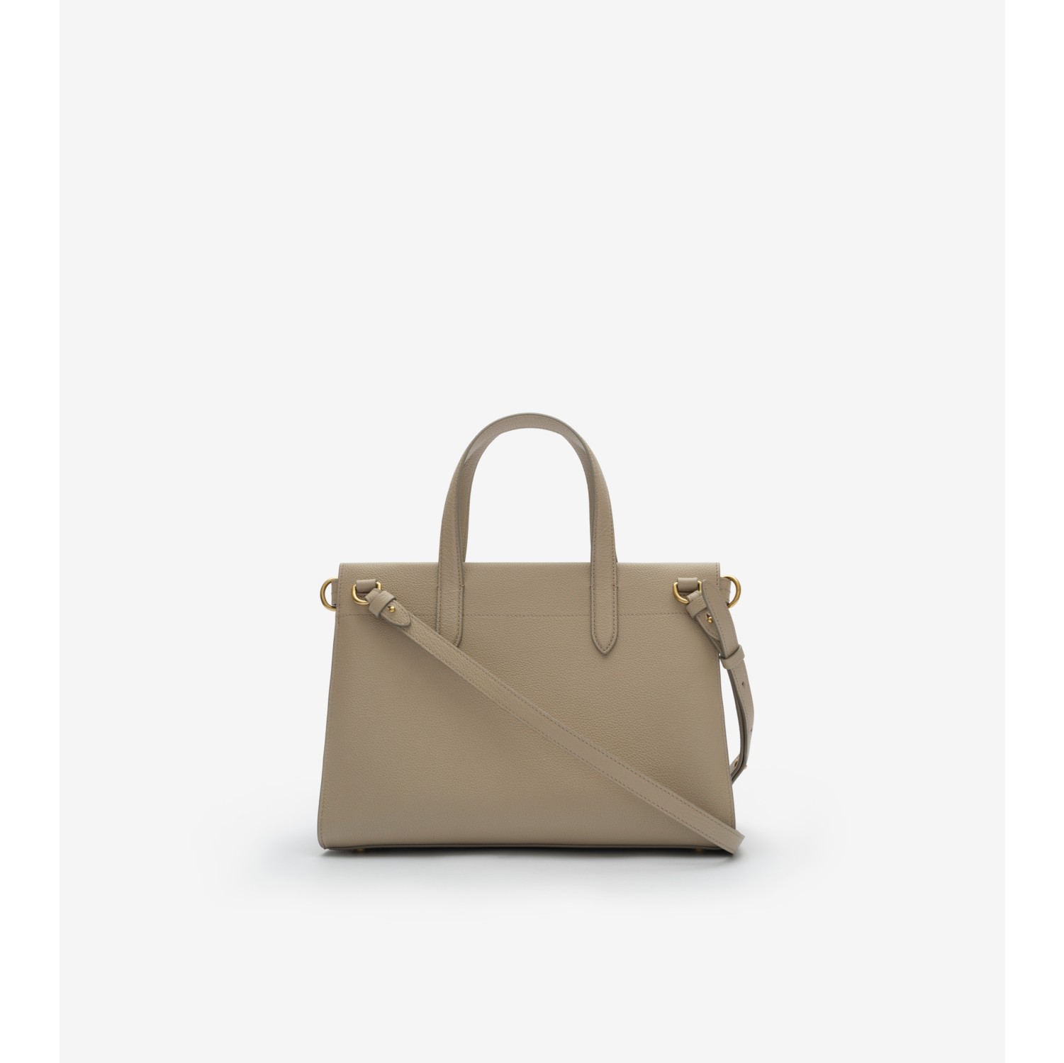Small Cotswolds Check Tote in Mushroom beige - Women, Leather | Burberry® Official