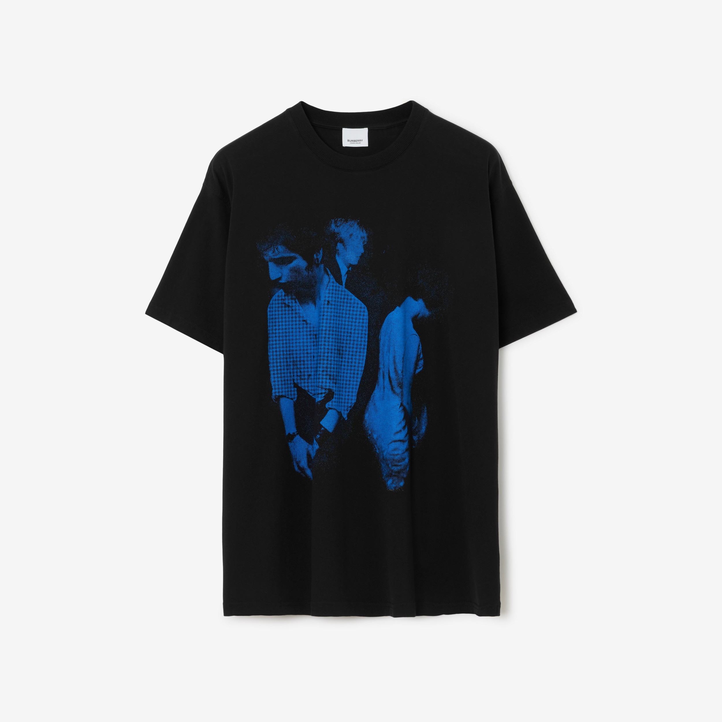 T-shirt en coton à imprimé mod (Noir) - Homme | Site officiel Burberry® - 1