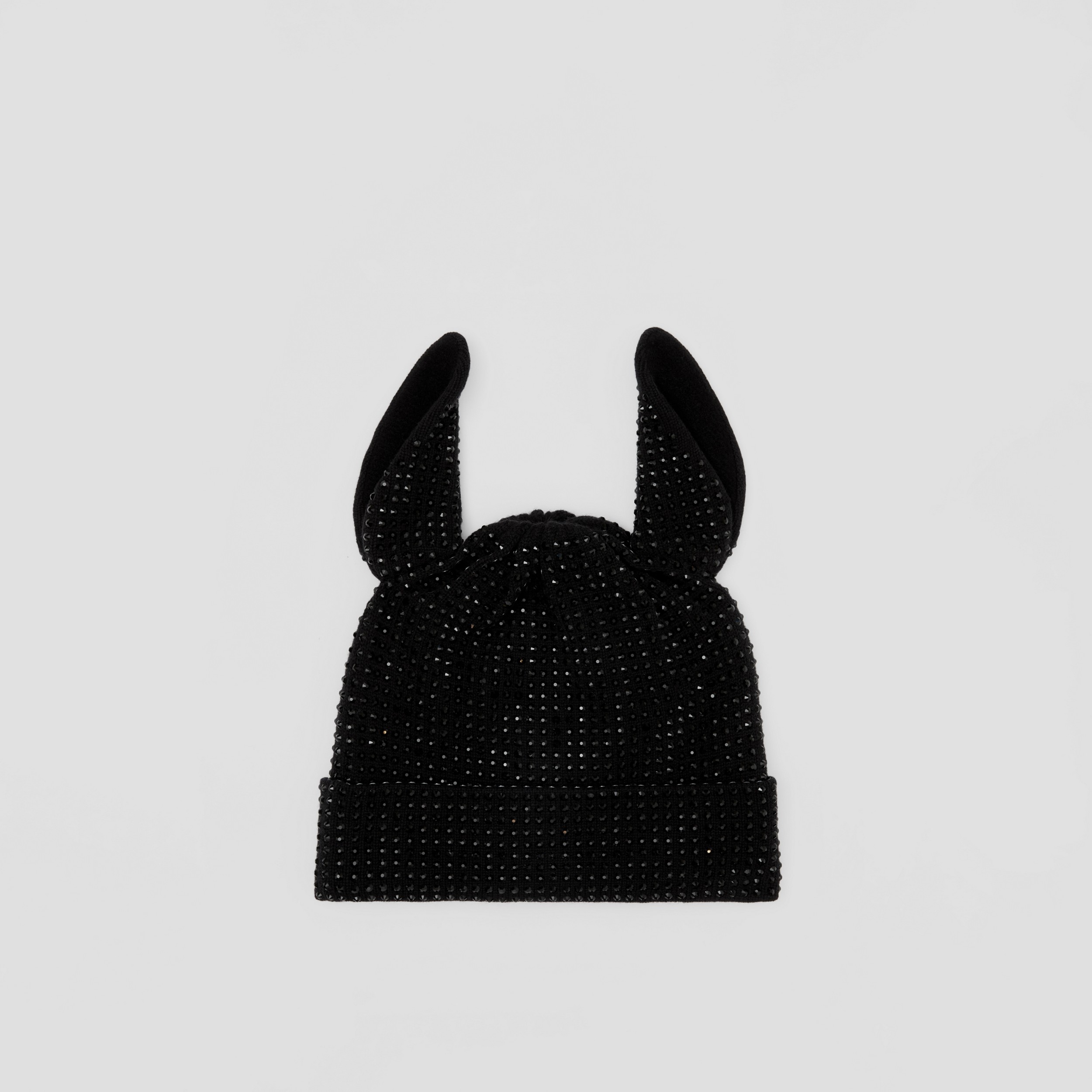 Berretto in lana decorato con cristalli e orecchie da cervo (Nero) | Sito ufficiale Burberry® - 1