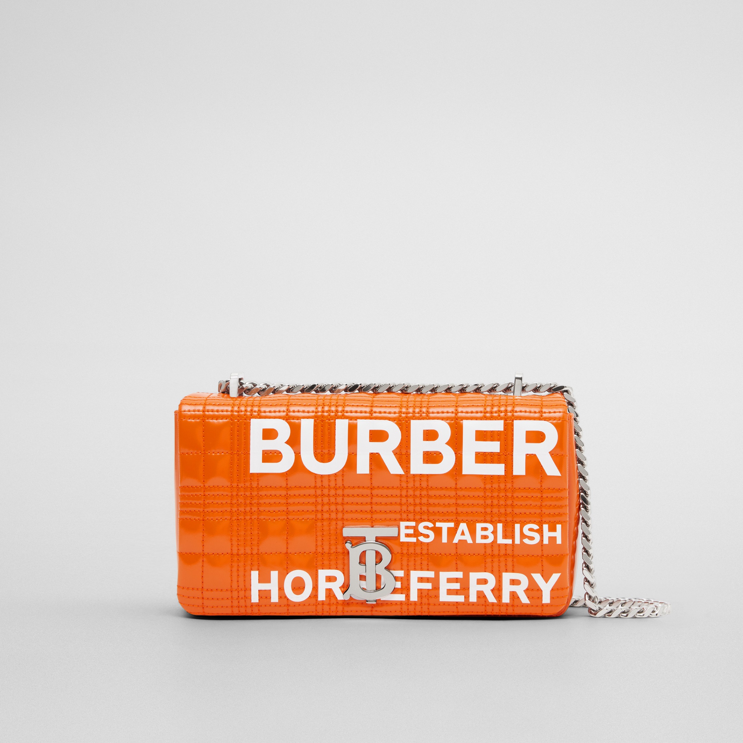 Horseferry Print Quilted Small Lola Bag in Orange - Women | Burberry ...