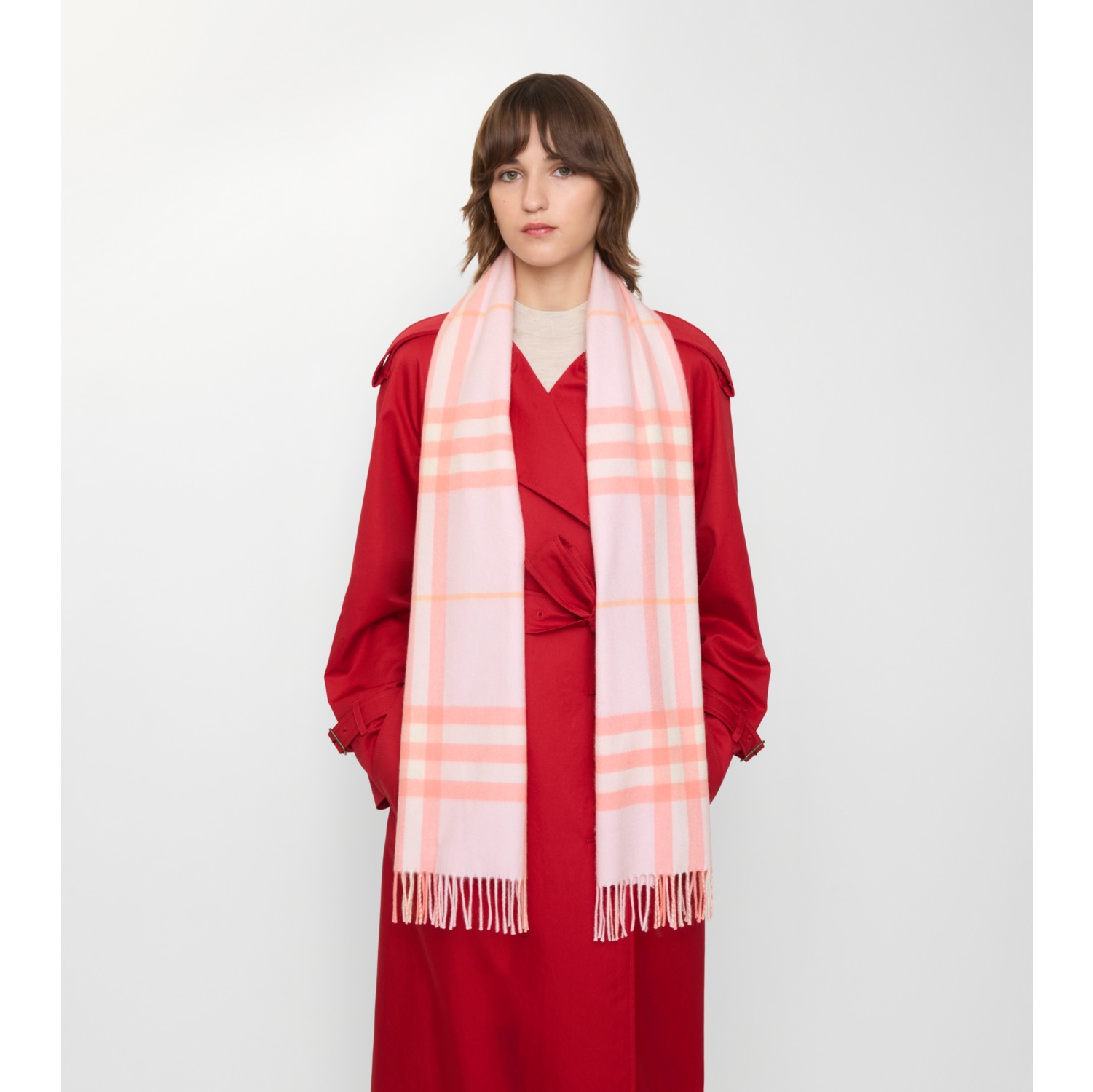 Check Cashmere Scarf