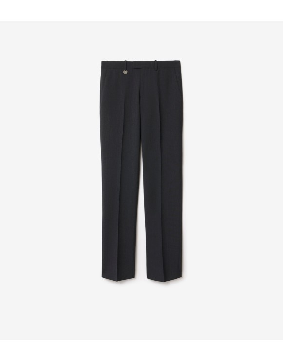 Wool Blend Tailored Trousers