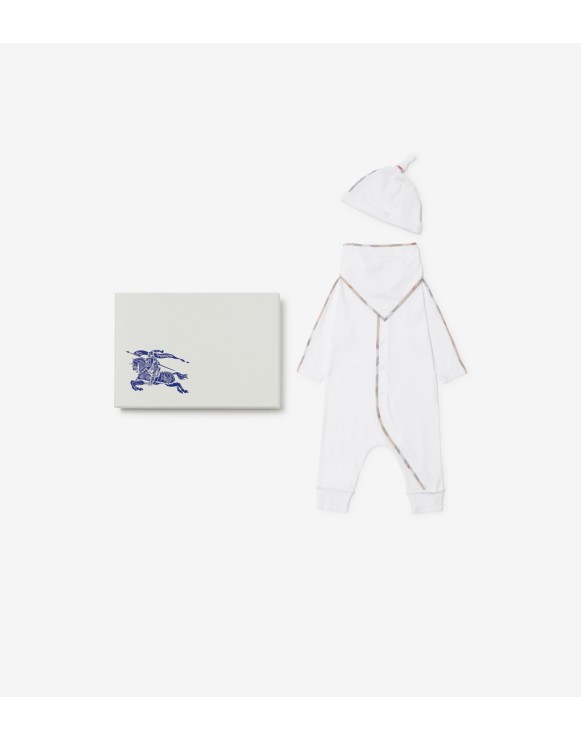 Coffret cadeau trois pièces en coton stretch pour bébé