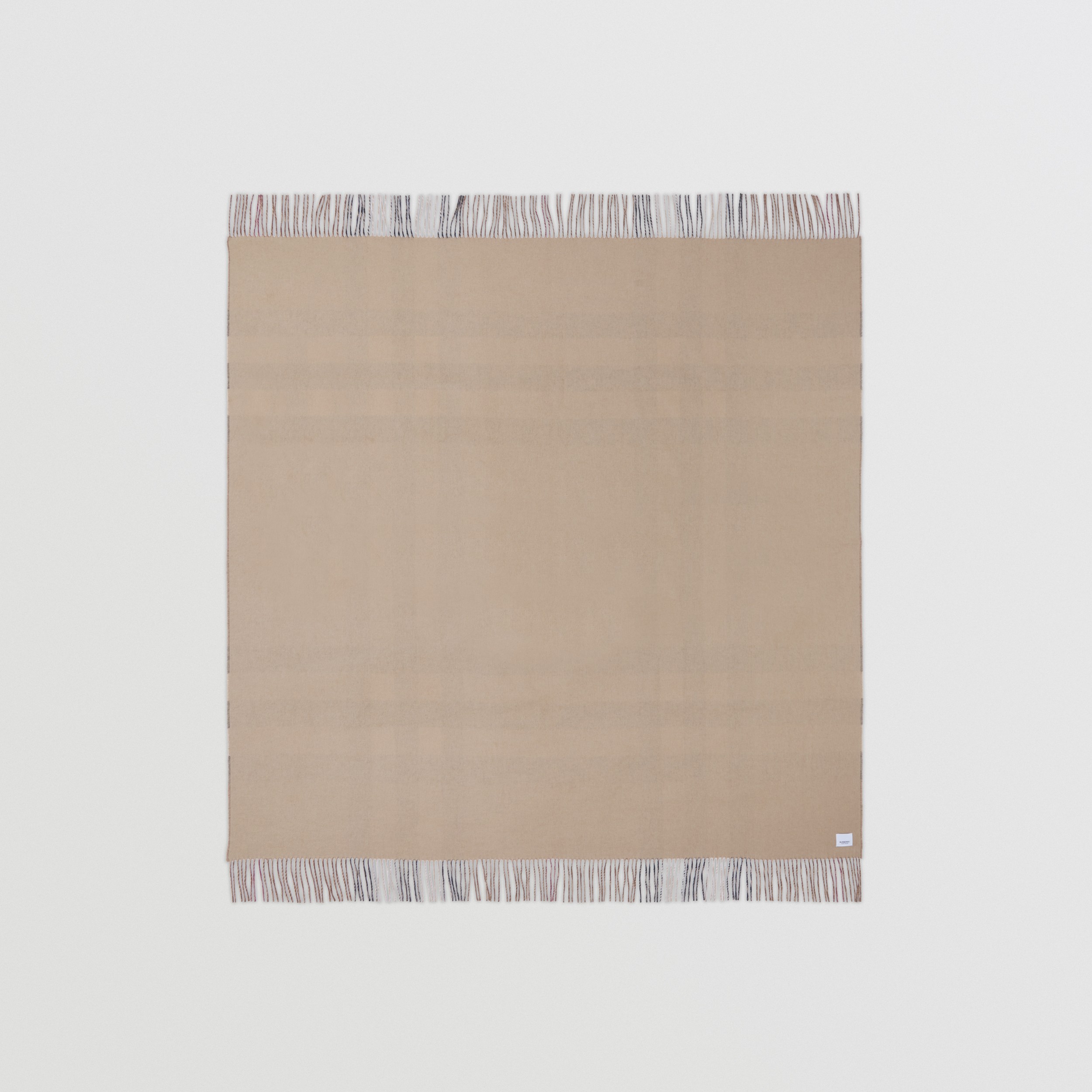 格纹羊绒毛毯 (桦木棕 / 典藏米色) | Burberry® 博柏利官网 - 4