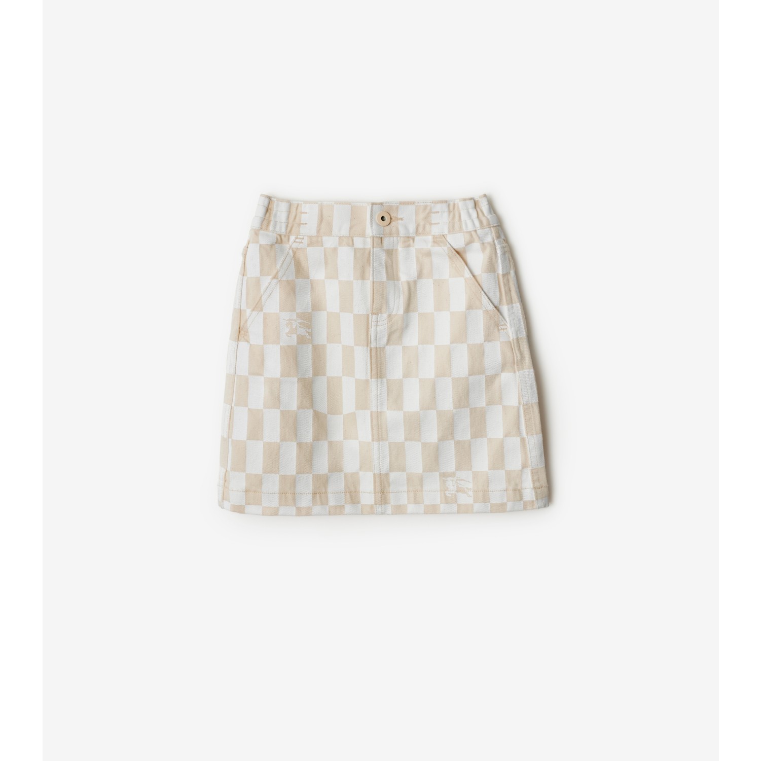Checkerboard Denim Skirt in Calico | Burberry® Official