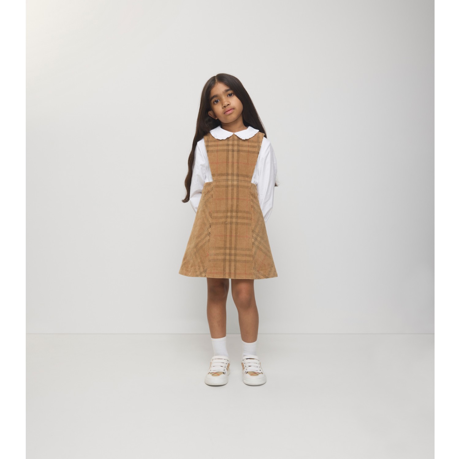Check Corduroy Dress