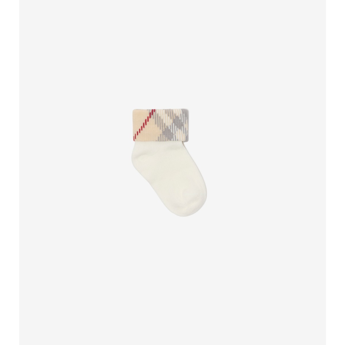 Burberry Childrens Check Trim Cotton Blend Socks