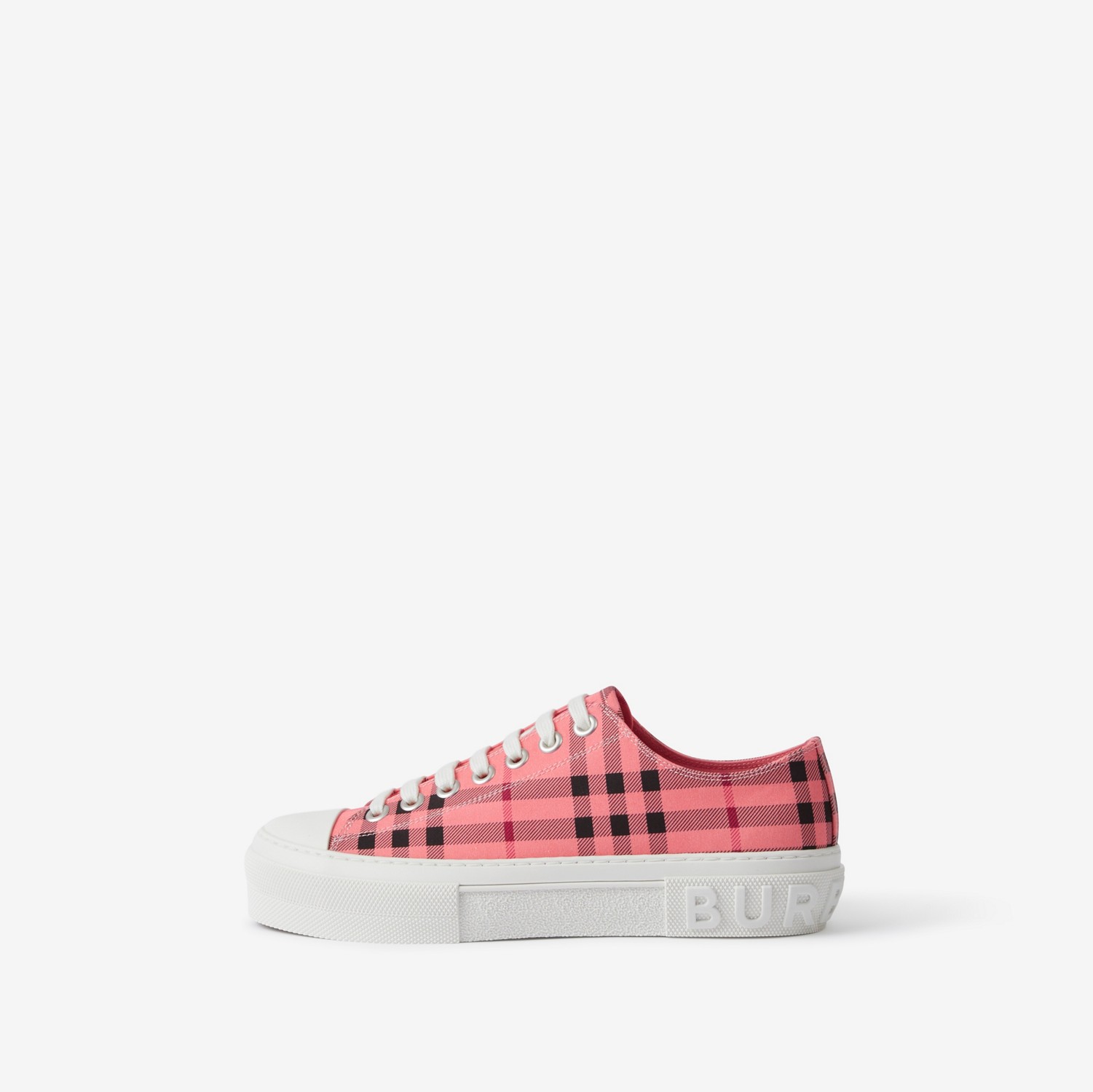 Sneakers en coton Check (Rose Bubble Gum) - Femme | Site officiel Burberry®