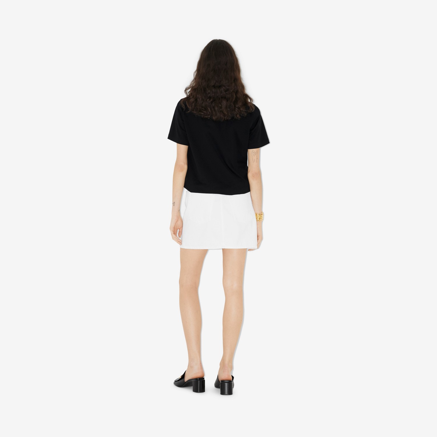 로고 프린트 티셔츠 (블랙) - 여성 | Burberry®