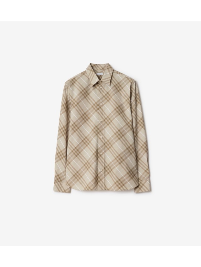 Check Cotton Shirt in Archive beige - Men | Burberry® Official