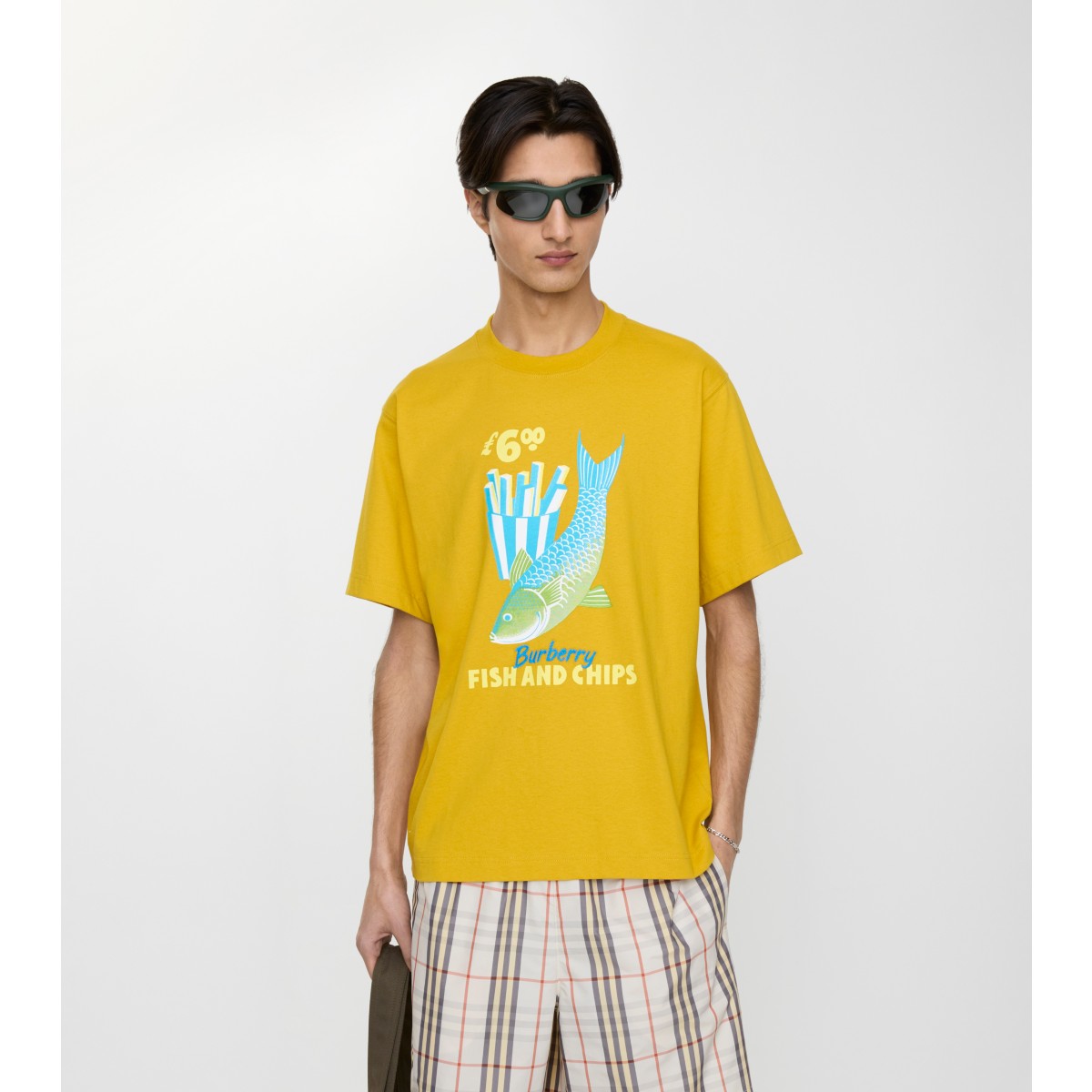  Printed Fish and Chips​ Cotton T-shirt