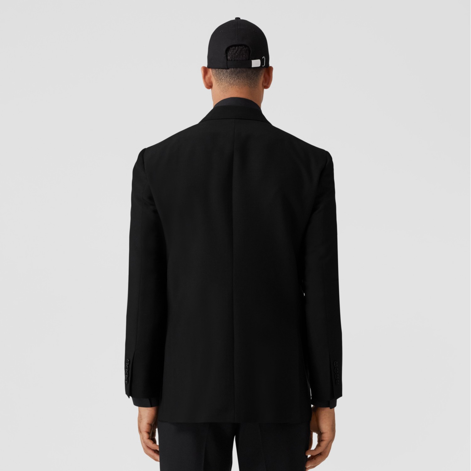 Classic Fit Wool Mohair Tailored Jacket in Black - Men | Burberry® Official