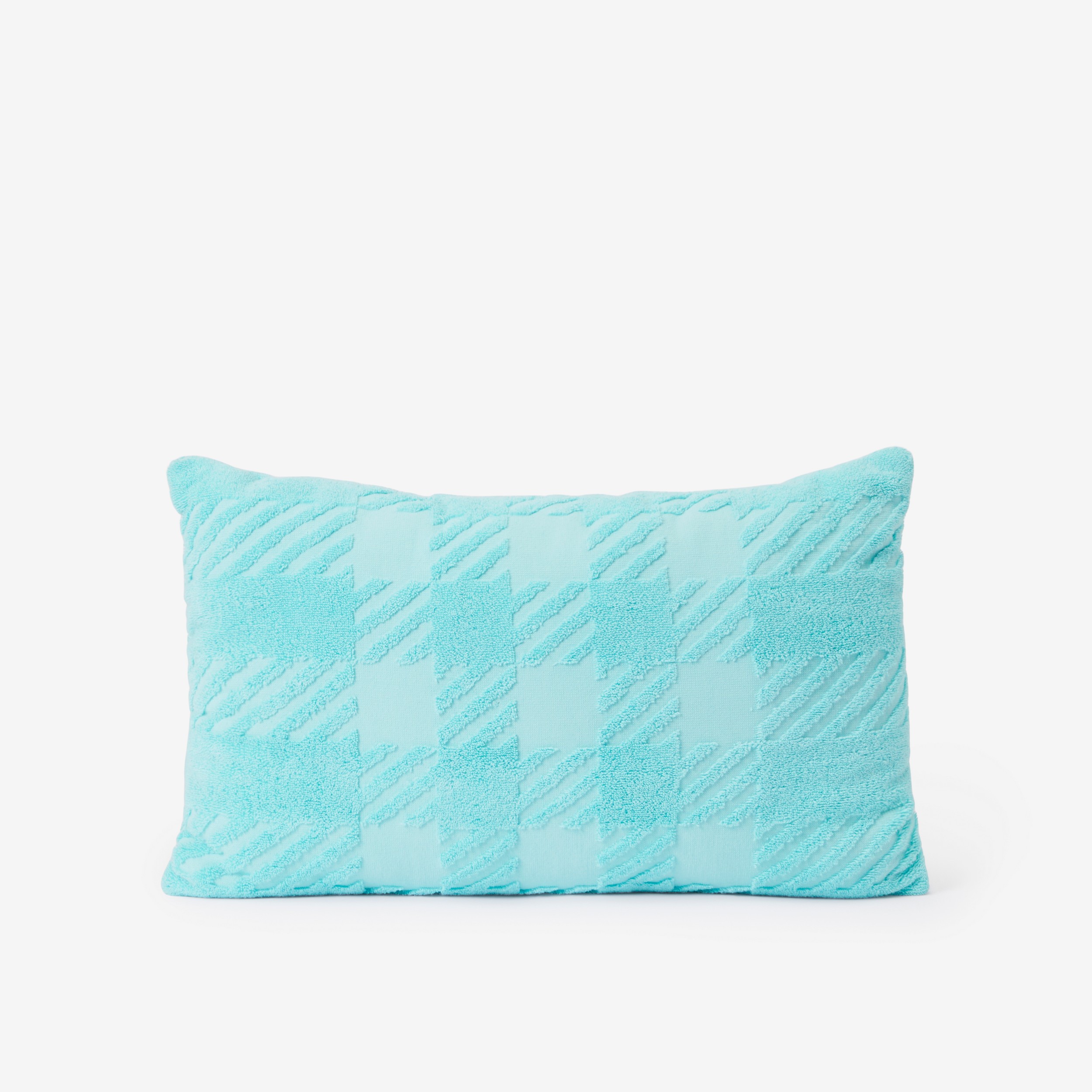 Check Cotton Jacquard Cushion in Bright Topaz Blue | Burberry® Official - 2
