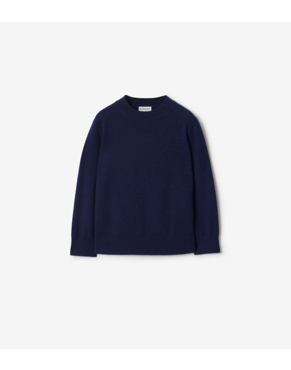 Check Patch Wool Cashmere Sweater