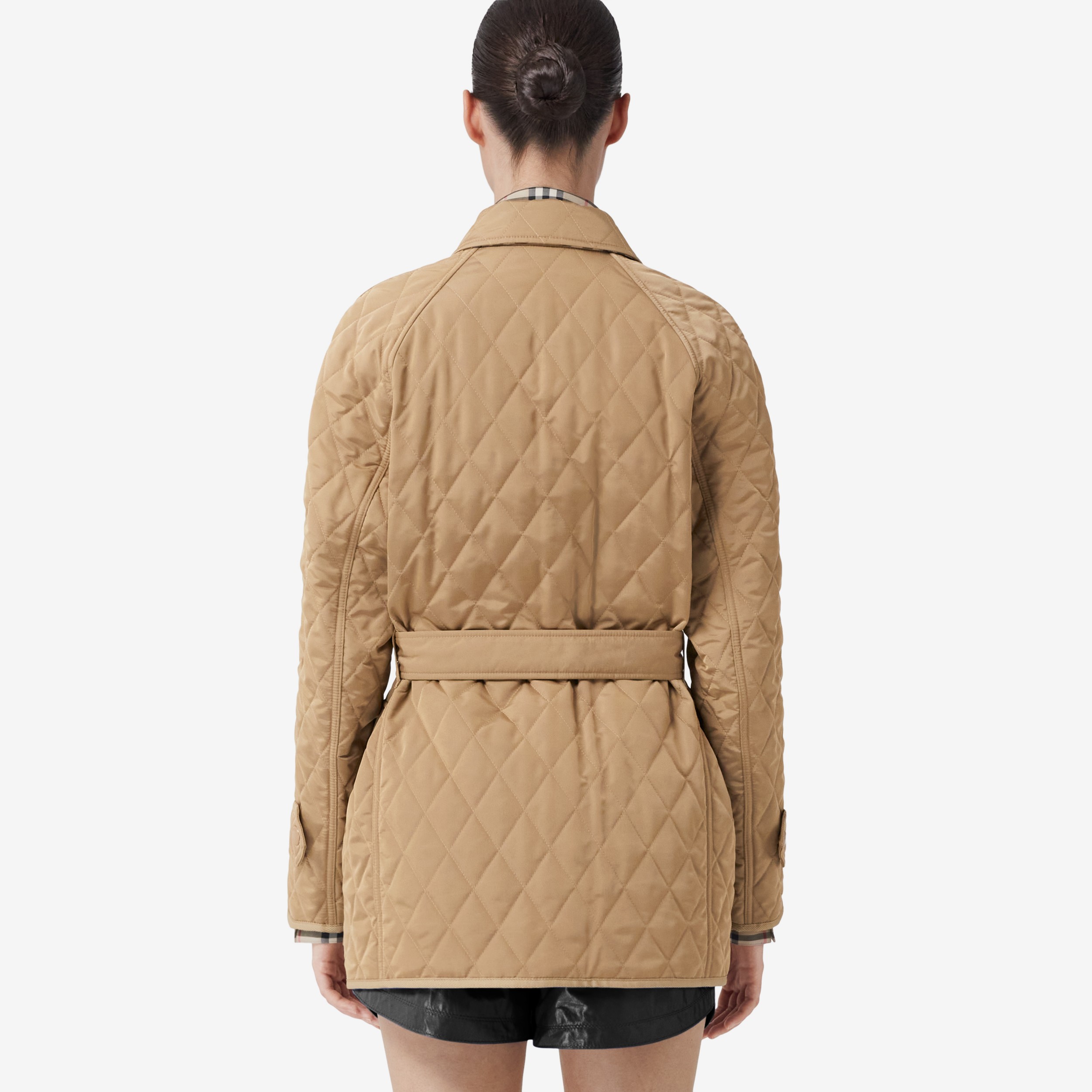 Diamond Quilted Nylon Canvas Field Jacket in Archive Beige - Women |  Burberry® Official