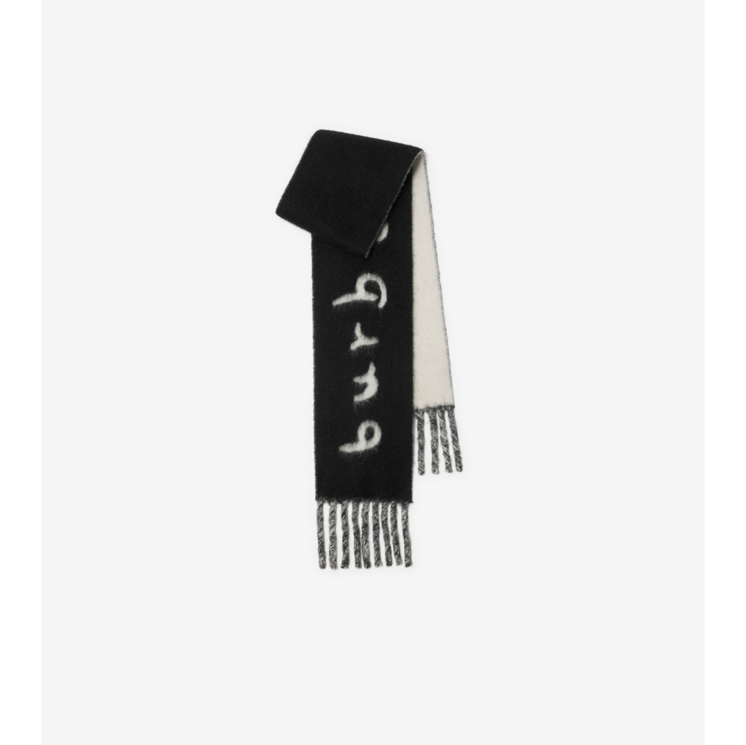Reversible Logo Alpaca Wool Blend Scarf