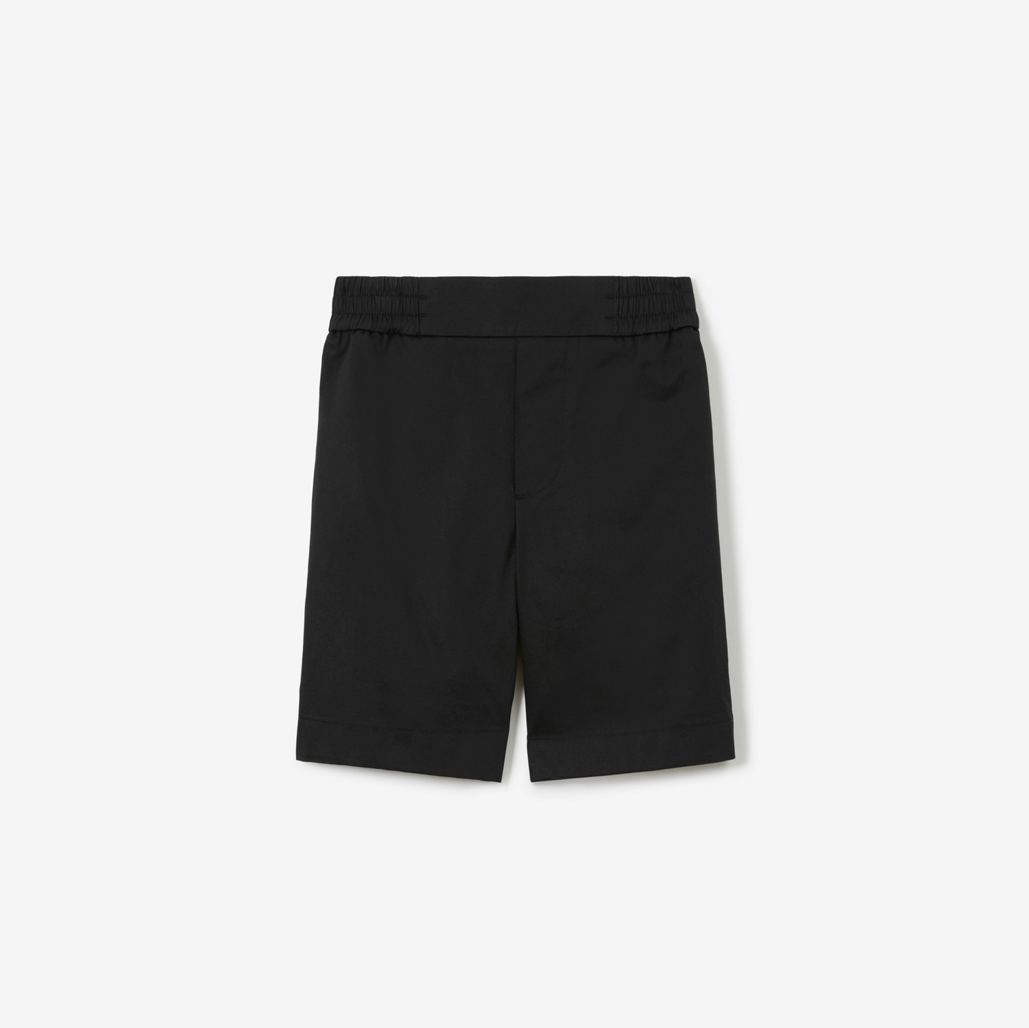 格纹裁片棉质短裤 (黑色) | Burberry® 博柏利官网