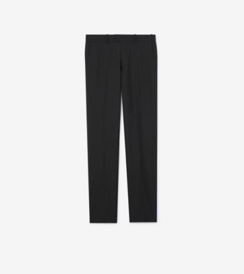 Wool Bond Tailored Trousers in Iron grey - Men | Burberry® Official