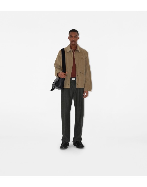 Embossed Check Buckled Messenger Bag​