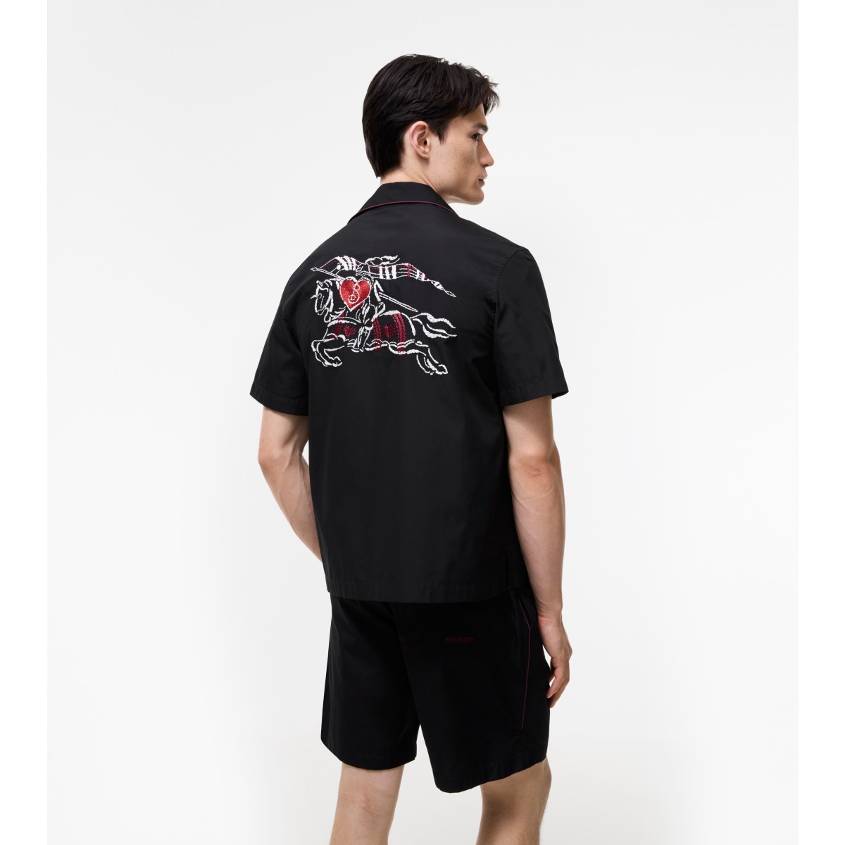  Embroidered Relaxed Fit Knight Heart Shirt