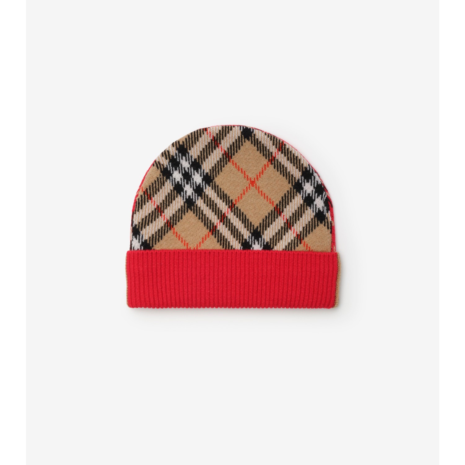 Check Wool Beanie