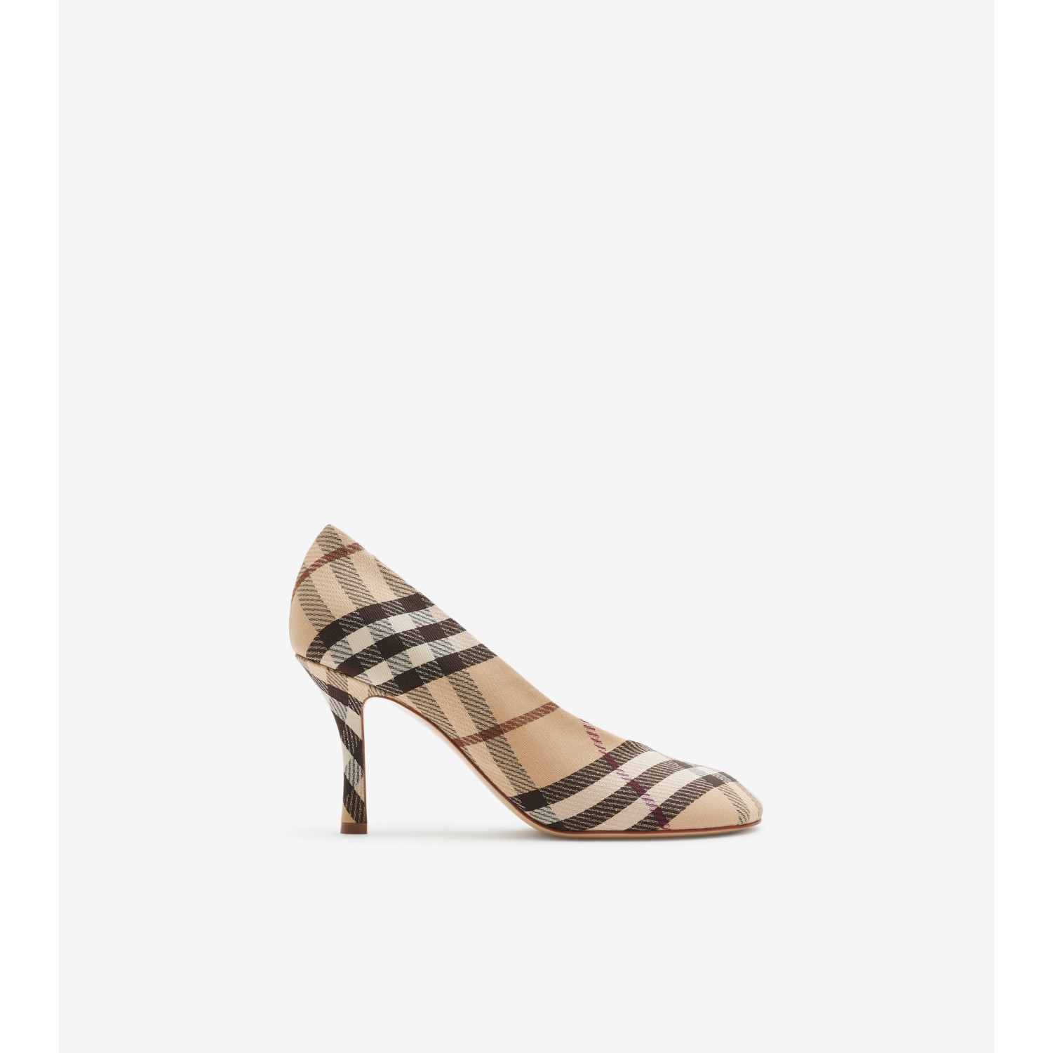 Check Baby High Pumps in Alabaster Women Burberry Official