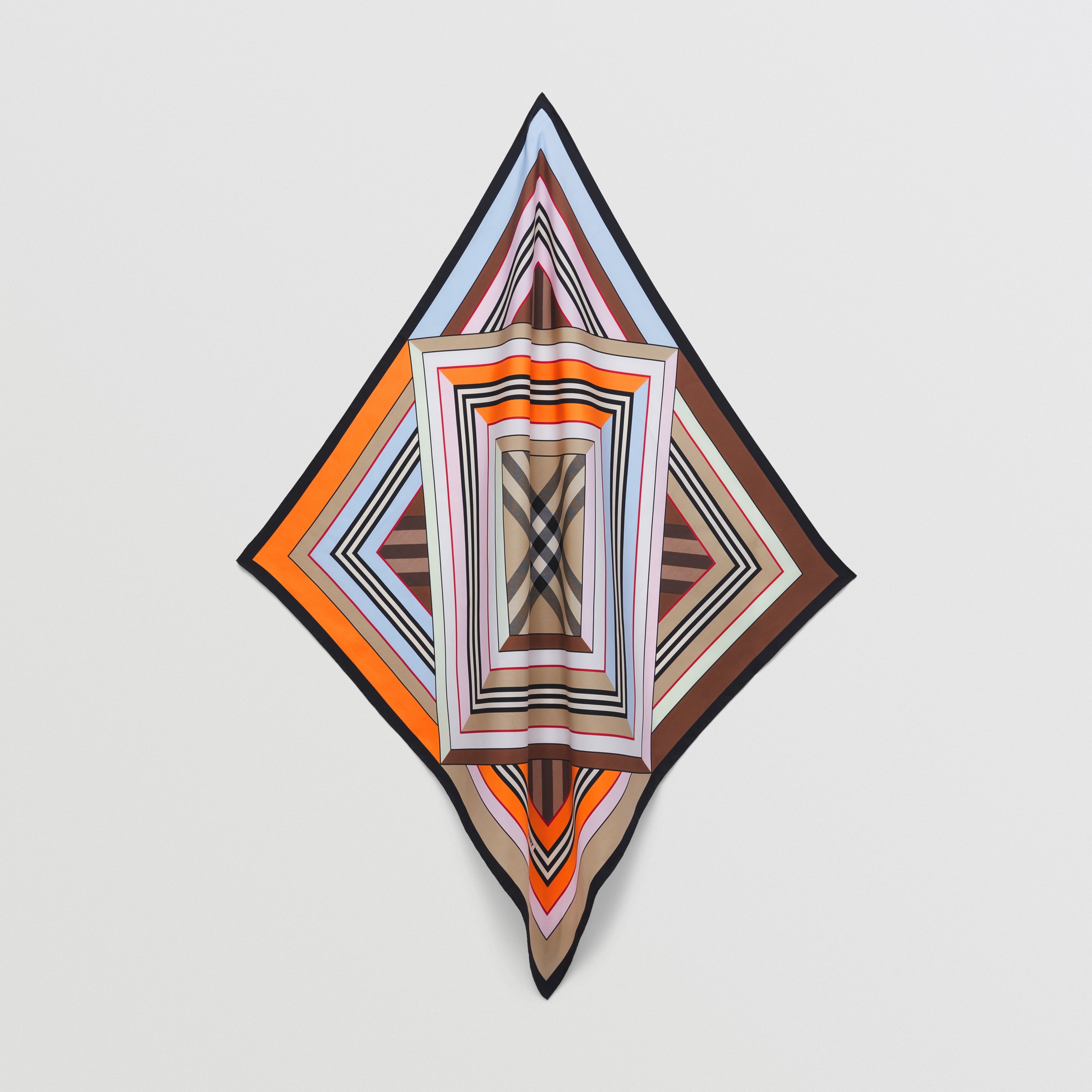 Foulard in seta con collage di stampe (Multicolore) - Donna | Sito ufficiale Burberry® - 4