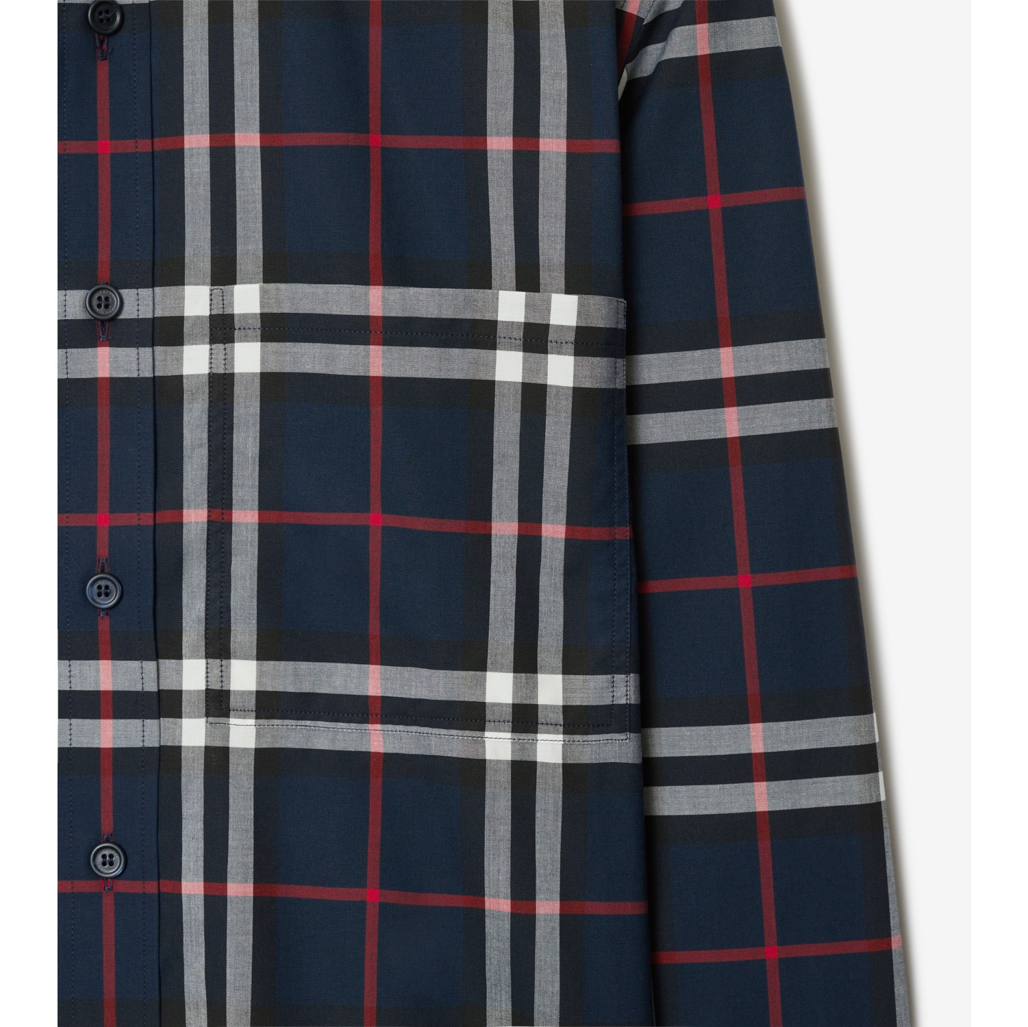 Burberry blue cheap check shirt