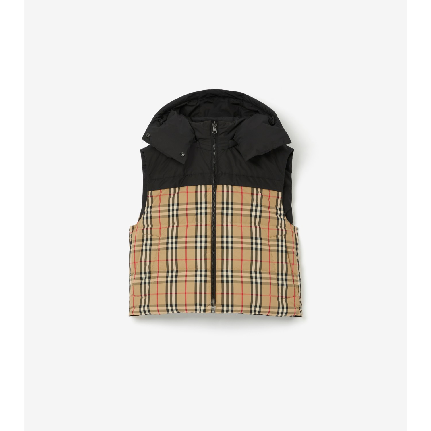 Reversible Check Puffer Gilet