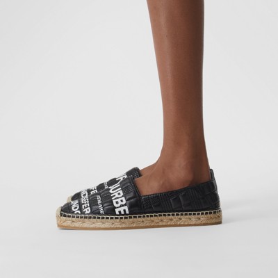 burberry leather espadrille