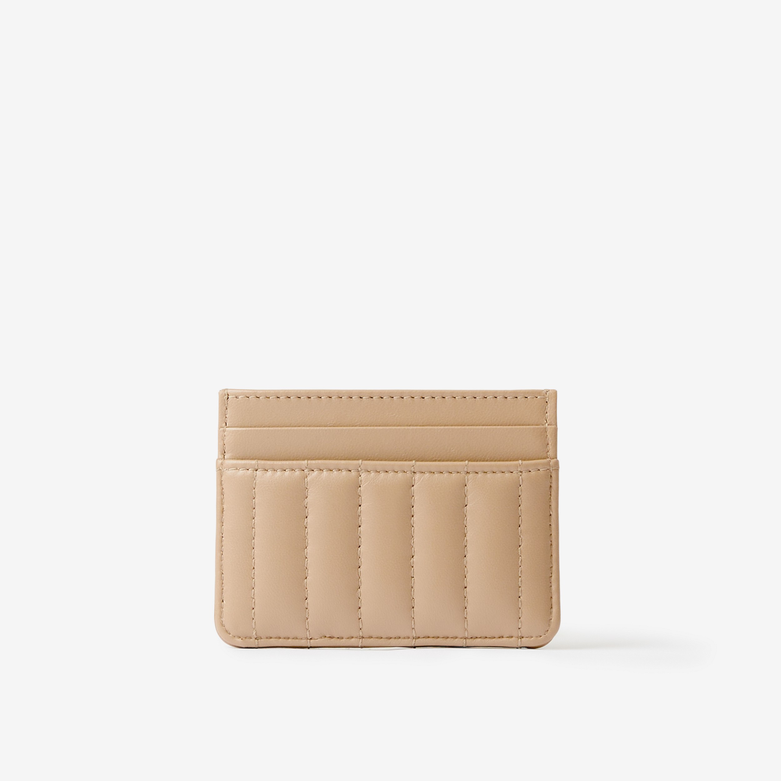 Quilted Leather Lola Card Case in Oat Beige - Women | Burberry® Official - 3