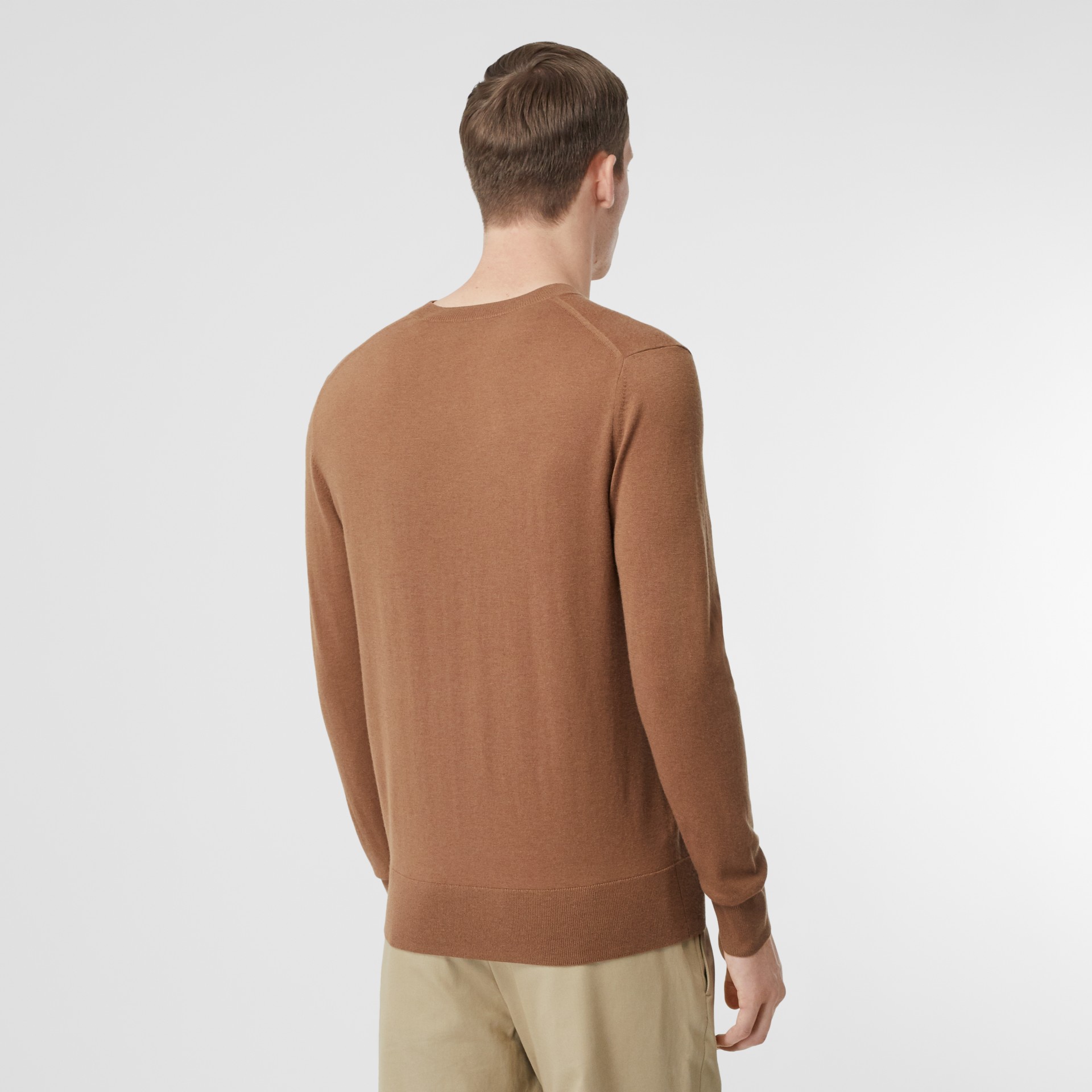 Monogram Motif Cashmere Sweater in Maple - Men | Burberry United States