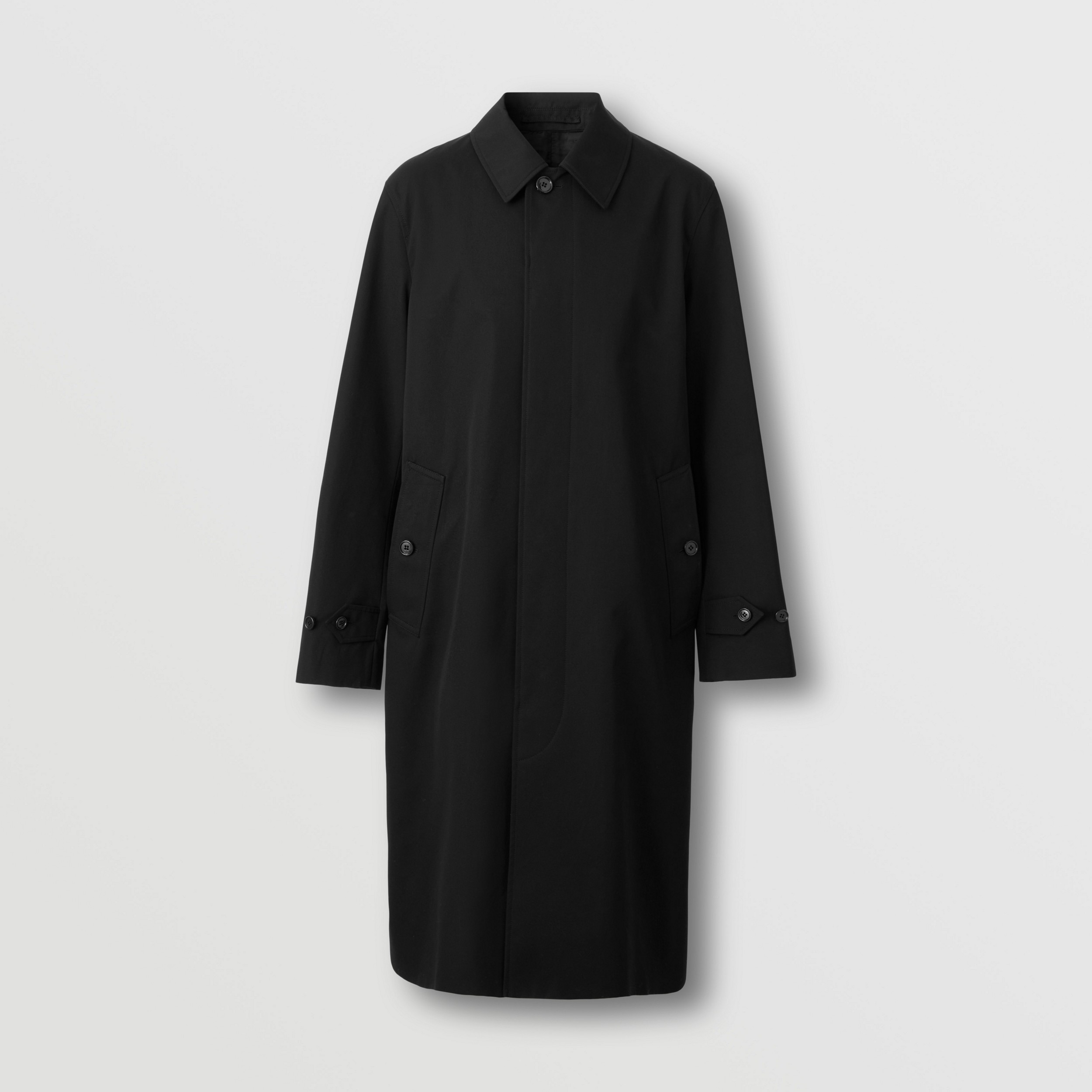 Monogram Motif Cotton Gabardine Car Coat in Black - Men | Burberry® Official - 4