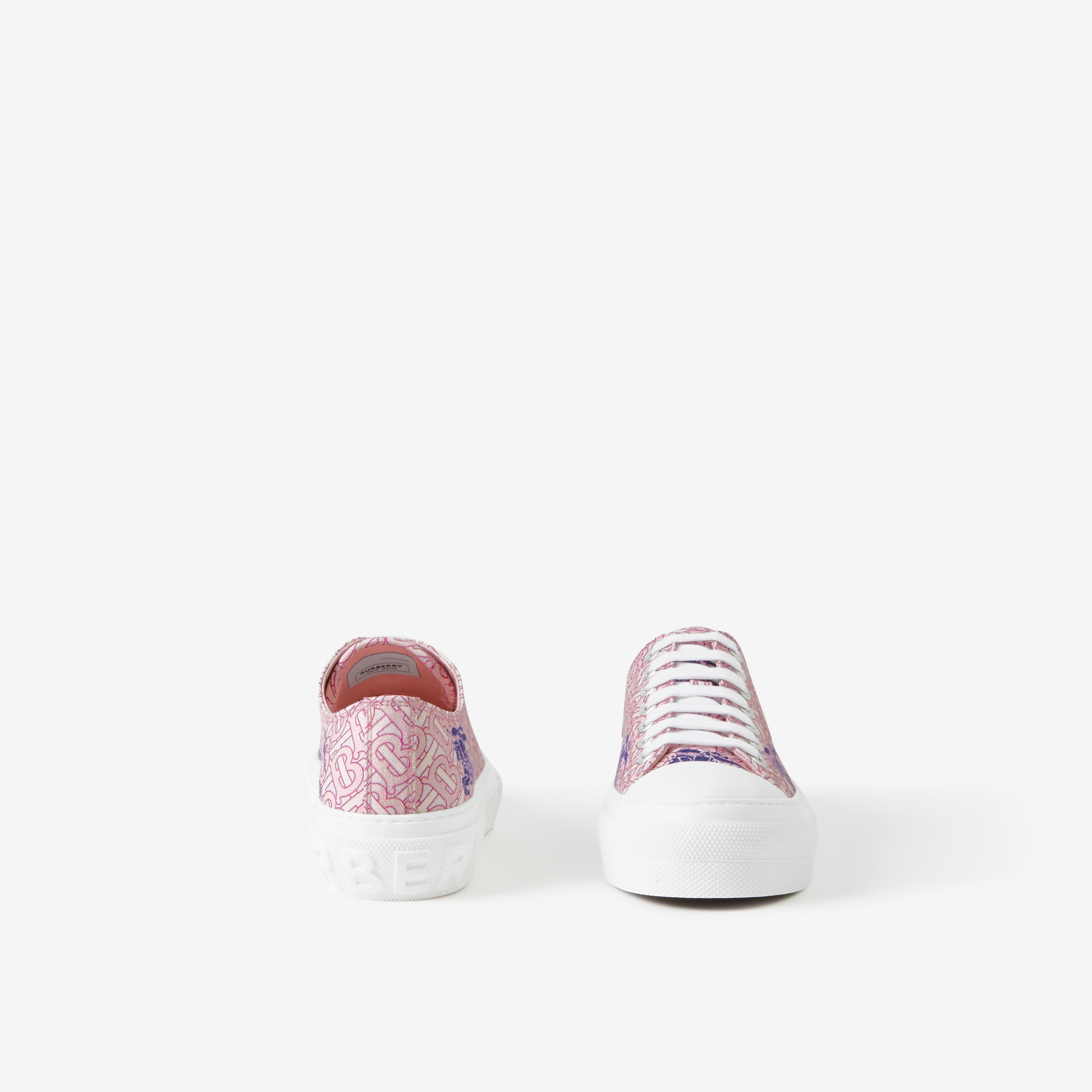 Sneakers en coton Monogram avec EKD (Améthyste Intense) - Femme | Site officiel Burberry® - 4