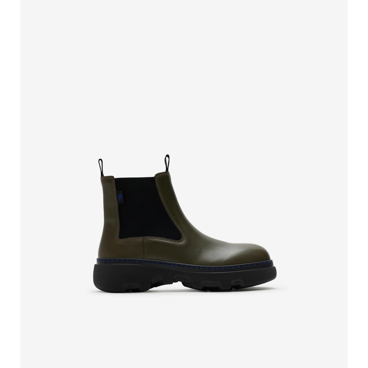 Shop Burberry Leather Creeper Low Chelsea Boots In Loch