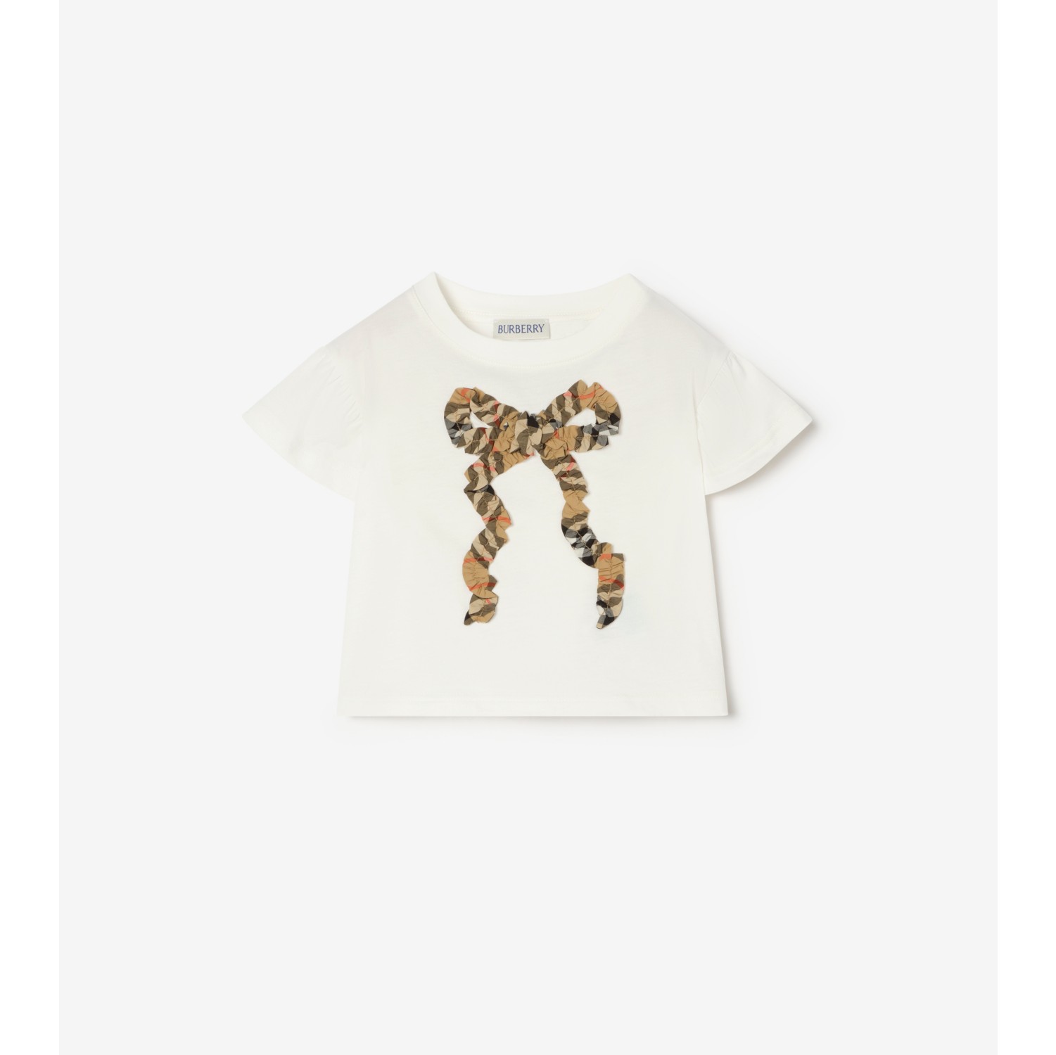 T-shirt in cotone con fiocco Check