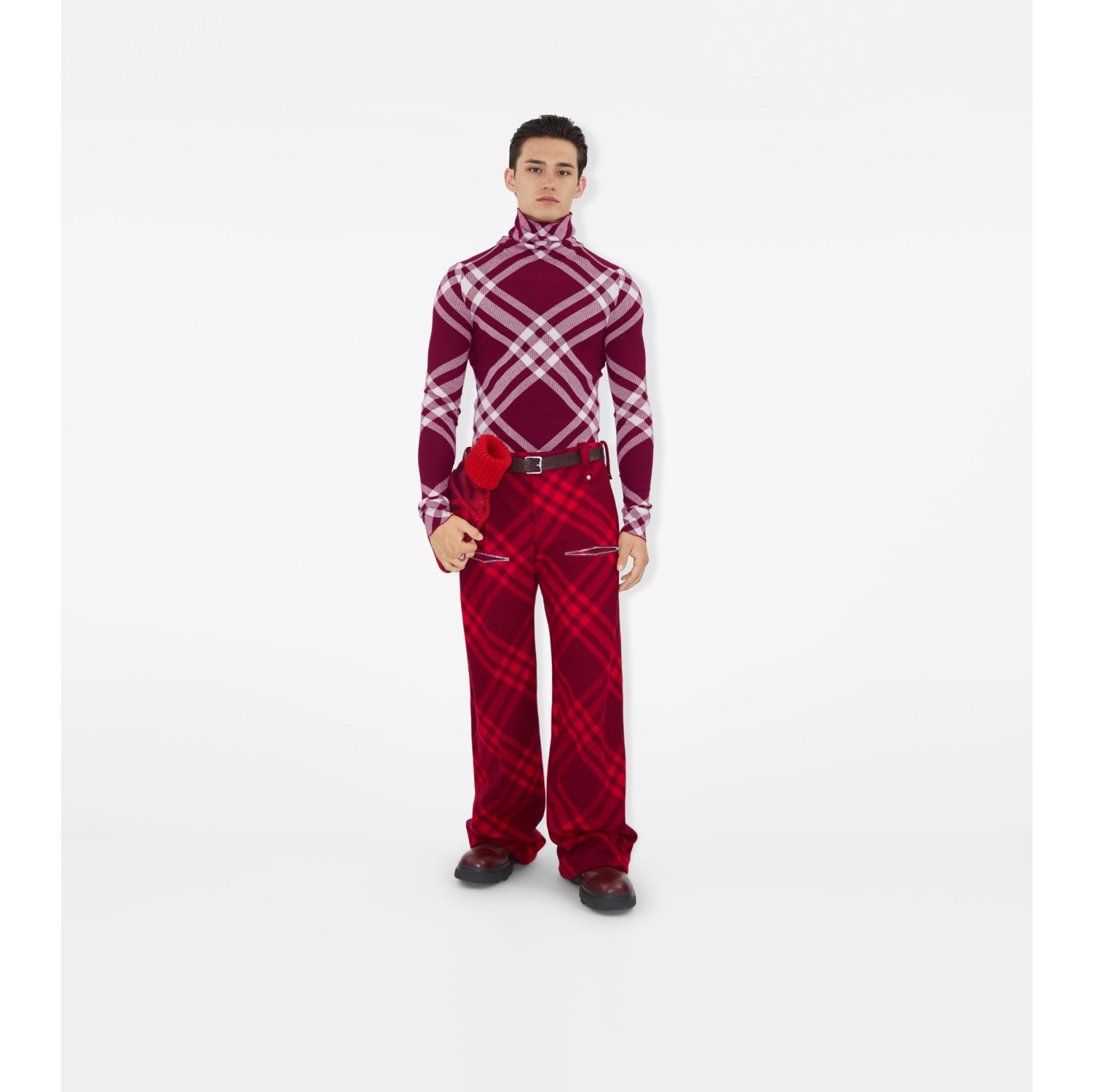 Check Wool Trousers in Ripple - Men | Burberry® Official