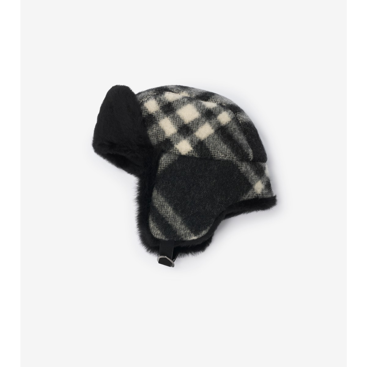  Check Wool Trapper Hat