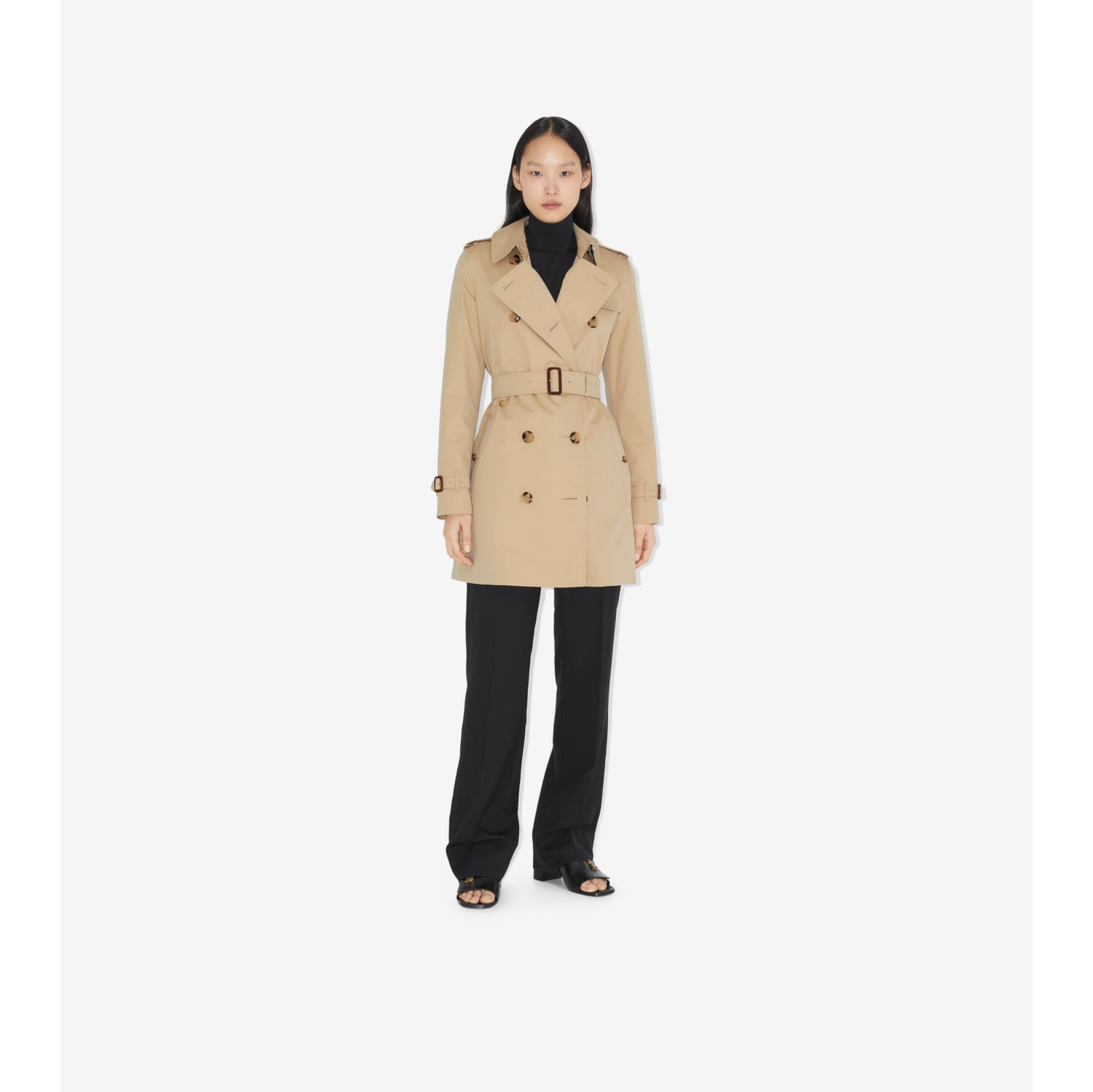 Burberry short trench sales coat womens