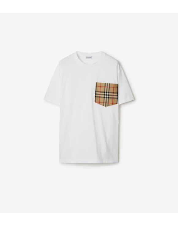 Check Pocket Cotton T-shirt